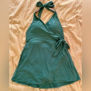 J. Crew Halter Wrap Swim Dress Safari Green